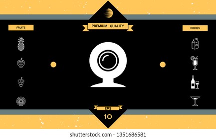 Webcam icon symbol. Graphic elements for your design