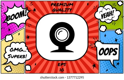 Webcam icon symbol. Graphic elements for your design