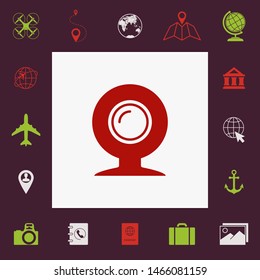 Webcam icon symbol. Graphic elements for your design
