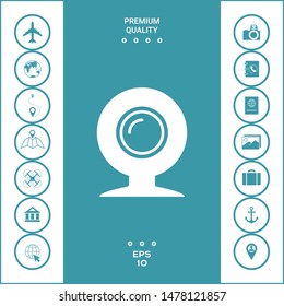 Webcam icon symbol. Graphic elements for your design