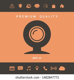 Webcam icon symbol. Graphic elements for your design