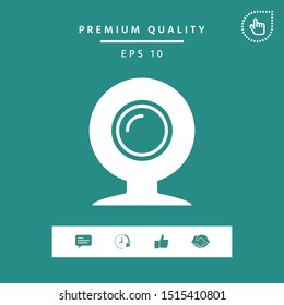 Webcam icon symbol. Graphic elements for your design