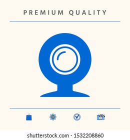 Webcam icon symbol. Graphic elements for your design