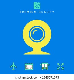 Webcam icon symbol. Graphic elements for your design