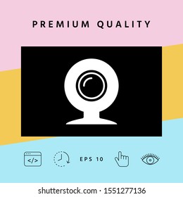 Webcam icon symbol. Graphic elements for your design