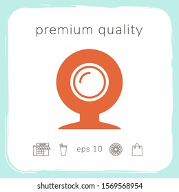 Webcam icon symbol. Graphic elements for your design