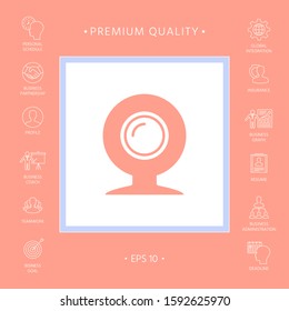 Webcam icon symbol. Graphic elements for your design
