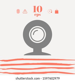Webcam icon symbol. Graphic elements for your design