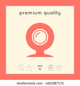 Webcam icon symbol. Graphic elements for your design
