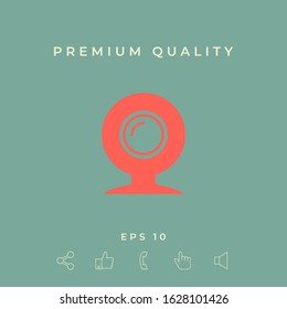 Webcam icon symbol. Graphic elements for your design