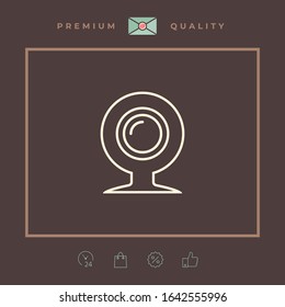 Webcam icon symbol. Graphic elements for your design