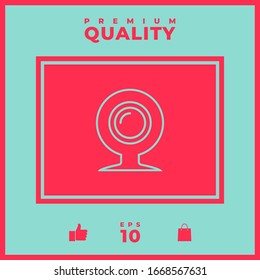 Webcam icon symbol. Graphic elements for your design