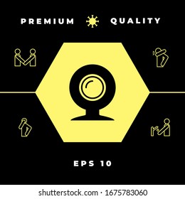 Webcam icon symbol. Graphic elements for your design