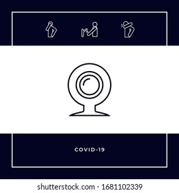 Símbolo de icono de cámara web. Elementos gráficos para el diseño