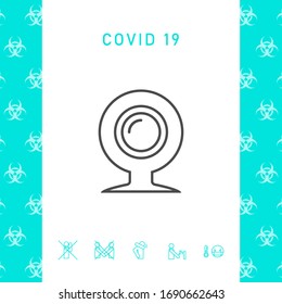 Webcam icon symbol. Graphic elements for your design