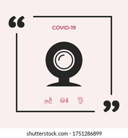 Webcam icon symbol. Graphic elements for your design