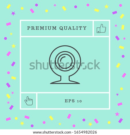 Webcam icon symbol. Graphic elements for your design