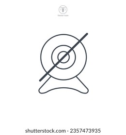 Webcam icon symbol vector illustration isolated on white background