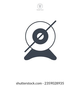 Webcam-Symbol, Vektorgrafik einzeln auf weißem Hintergrund