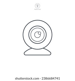 Webcam icon symbol vector illustration isolated on white background