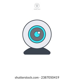 Webcam-Symbol, Vektorgrafik einzeln auf weißem Hintergrund