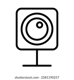 Webcam icon Thin line art isolated
