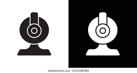 Webcam icon Thin line flat illustration