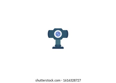 Webcam icon in trendy flat style isolated on white background vector illustration