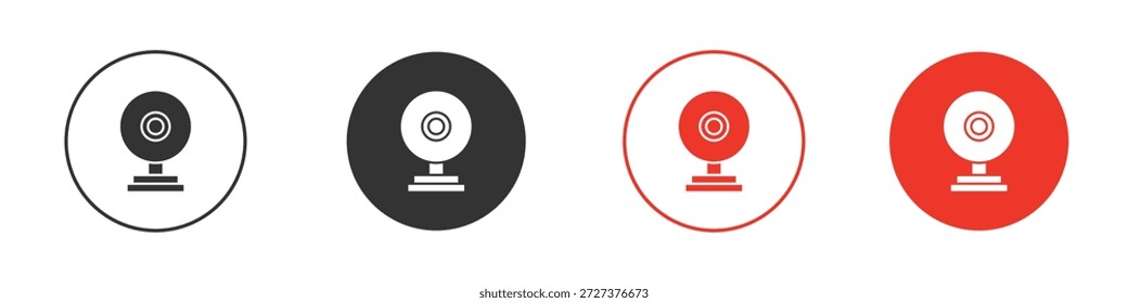 Icono de la cámara web para ui o ux aislado en blanco para el App móvil, editable
