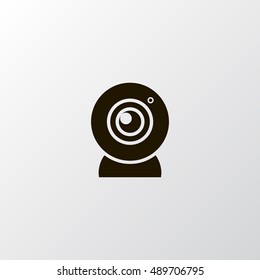 Webcam icon vector, clip art. Also useful as logo, web element, symbol, graphic image, silhouette and illustration.