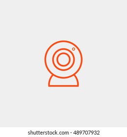 Webcam icon vector, clip art. Also useful as logo, web element, symbol, graphic image, silhouette and illustration.