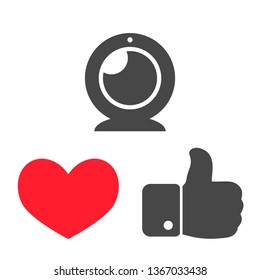 webcam  icon . Vector  Eps 10 