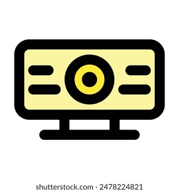 Webcam icon, vector illustration, filled style, best used for web