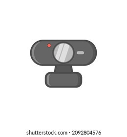 Ilustración vectorial de icono de cámara web aislada en fondo blanco