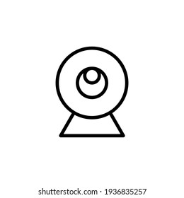 Plantilla de logotipo de ilustración de vector de icono de cámara web para muchos fines. Aislado sobre fondo blanco.