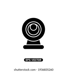 Webcam icon vector illustration logo template for many purpose. Isolated on white background.