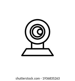 Webcam Icon Vector Illustration Logo Template For Many Purpose. Isolated On White Background.