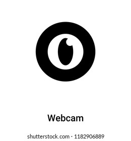 Webcam icon vector isolated on white background, logo concept of Webcam sign on transparent background, filled black symbol