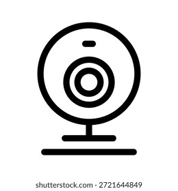 Ilustração de design de símbolo de vetor de ícone da webcam