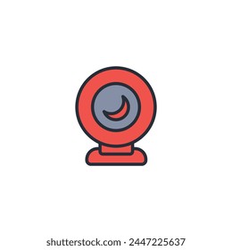 Webcam icon. vector.Editable stroke.linear style sign for use web design,logo.Symbol illustration.