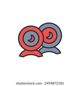 webcam icon. vector.Editable stroke.linear style sign for use web design,logo.Symbol illustration.