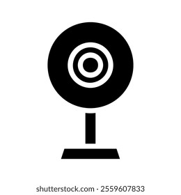 Webcam icon for video call and online communication. Concept of technology, connection, and virtual meeting.