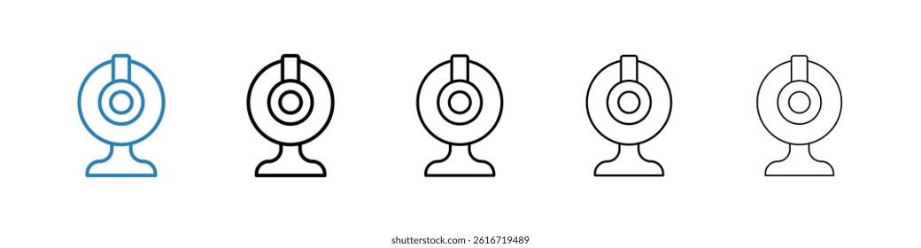 Webcam icons collection vectors for web ui