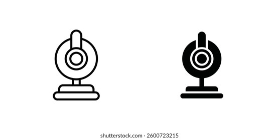 Webcam icons set for apps and web ui designs. simple isolated graphics.