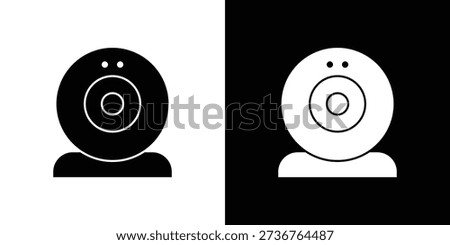 Webcam icons symbols in flat style.