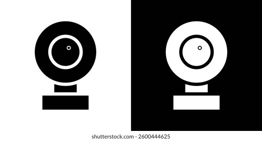 Webcam icons vectors set in solid style.