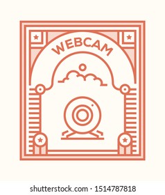 WEBCAM AND ILLUSTRATION ICON CONCEPT