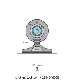 Webcam - Line color icon