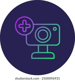 Webcam Line Gradient Icon Design