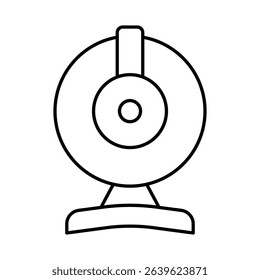 Webcam Line Icon. E-learning, Education, Teaching, Online Study Icons Editable Stroke Vector Illustration